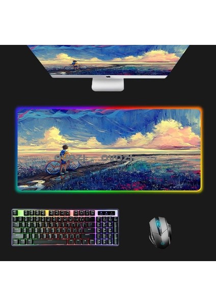 Ovozı Rgb 90×40CM Ekstra Büyük Fare ve Klavye Pedi (Yurt Dışından)