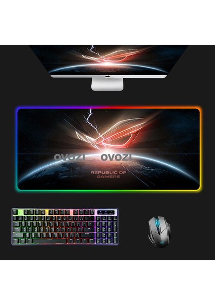 Ovozı Rgb 60×30CM Ekstra Büyük Fare ve Klavye Pedi (Yurt Dışından)