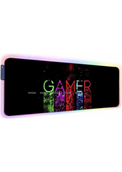 Ovozı Rgb 80×30CM Ekstra Büyük Fare ve Klavye Pedi (Yurt Dışından)
