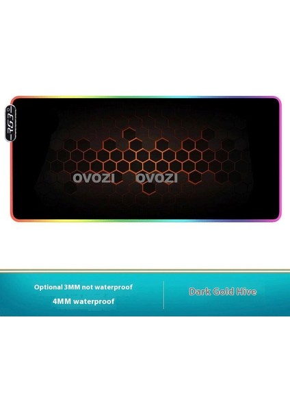 Ovozı Rgb 60×30CM Ekstra Büyük Fare ve Klavye Pedi (Yurt Dışından)