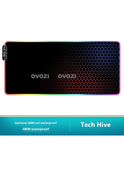 Ovozı Rgb 60×30CM Ekstra Büyük Fare ve Klavye Pedi (Yurt Dışından)