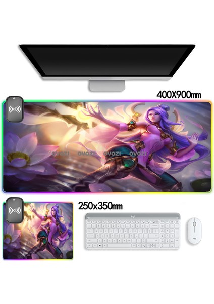 Ovozı Rgb 60×30CM Ekstra Büyük Fare ve Klavye Pedi (Yurt Dışından)