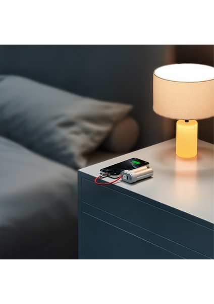 Pouch Mini - Ultra Kompakt ve Taşınabilir Powerbank - Gri
