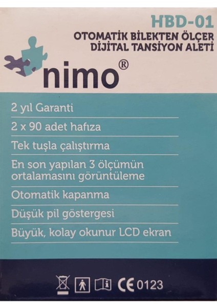 Hbd-01 Tam Otomatik Dijital Bilekten Ölçen Tansiyon Aleti modelleri