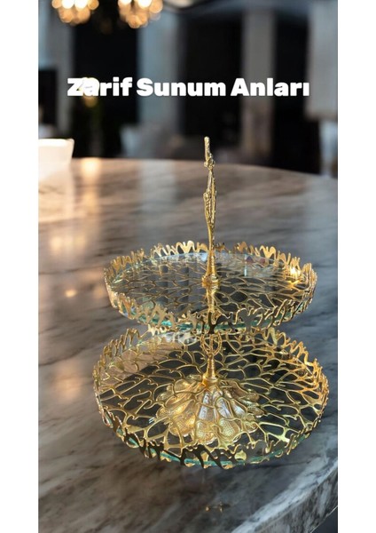 Elite Fodis Mutfak 2 Katlı Yuvarlar Sunumluk Şekerlik 1 Adet