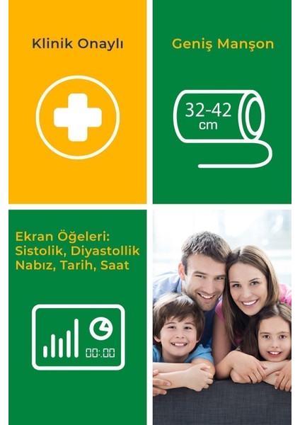 Alman Tasarım Geniş Ekranlı ve Geniş Manşonlu Üst Koldan Ölçer Dijital Tansiyon Aleti indirimleri