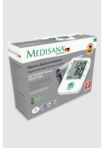 Alman Tasarım Geniş Ekranlı ve Geniş Manşonlu Üst Koldan Ölçer Dijital Tansiyon Aleti