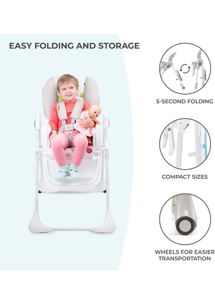 Elite Mama Sandalyesi Yummy, Ergonomik, Rahat, Yatar, Katlanabilir, Yüksekliği Ayarlanabilir 1 Adet