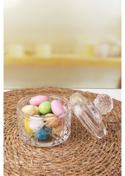 Elite Lüx Kristal Mini Cam Şekerlik & Cam Lokumluk, Kesme Cam Lüx Şekerlik 7.5cm*9.2cm - 06643 1 Adet fırsatları