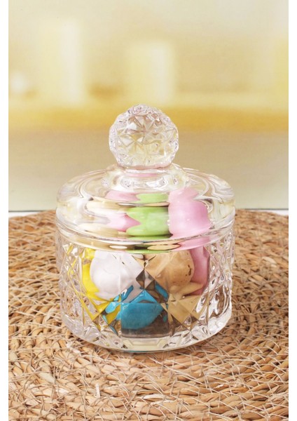 Elite Lüx Kristal Mini Cam Şekerlik & Cam Lokumluk, Kesme Cam Lüx Şekerlik 7.5cm*9.2cm - 06643 1 Adet indirimleri