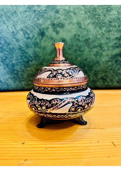 Elite Bakır El Yapımı Özel Işçilik Şekerlik & Sunumluk 14CM 1 Adet