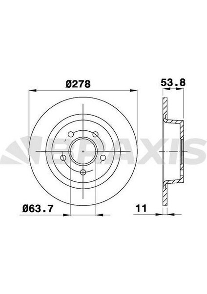 Fren Diski Arka Connect 1.8tdcı 02>13 Abslı