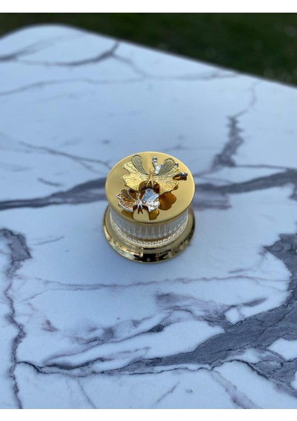 Elite Lüx Gold Şekerlik Metal Ayaklı Kelebek Aksesuarlı Elysia Çerezlik ,reçellik,lokumluk,sunumluk 1 Adet modelleri