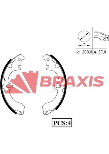 Arka Fren Balatası Pabuc Corolla 1988 2002 (AE92 AE100 AE101 AE111)
