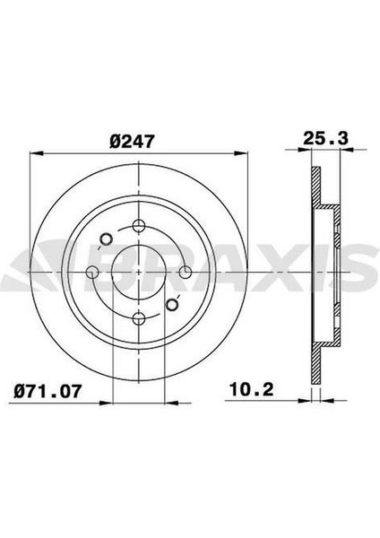 Fren Diski Arka P106 P206 P306 Xsara Xsara Iı Zx Saxo 1.8 2.0 2.0ı 2.0gtı (Hava Sogutmasız)