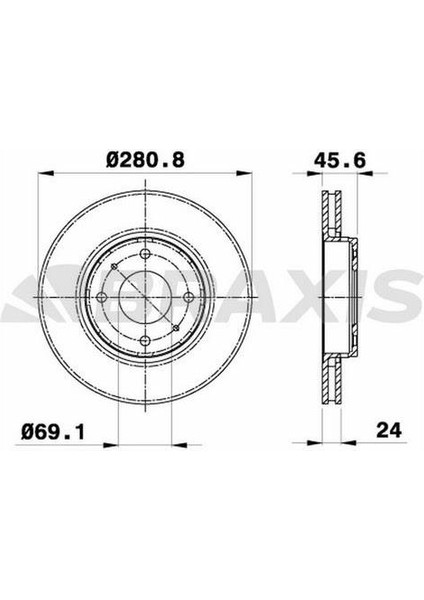 Fren Diski Ön Havalı Carısma 00>06 Volvo S40 00> 281X4