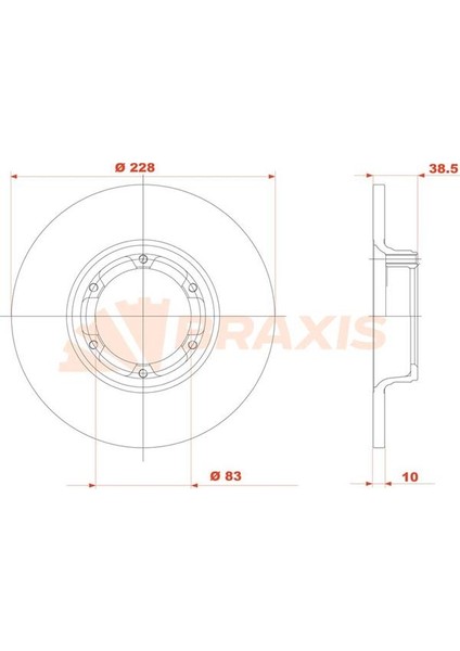 Fren Diski On R12 Toros Duz 228MM