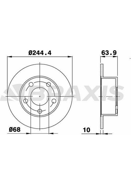 Fren Diski Arka Superb 1.8t / 1.9tdı / 2.0 / 2.5tdı / 2.8 V6 02> Passat Varıant 96>