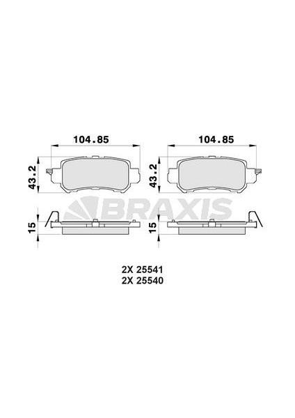 Arka Fren Balatası Mazda Cx 5 11>