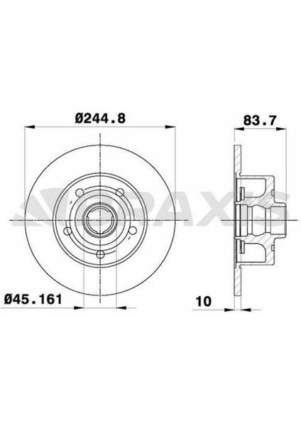 Fren Diski Arka A4 1,6 / 1,8 20V / 1,8VT / 1,9tdı / 2,4 30V / 2,6 / 2,8 30V A4 Avant 1,6 / 1,8 20V / 1,8t