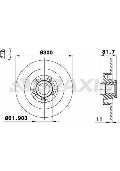 Fren Diski Arka Laguna Iıı Latıtude 1.5dcı / 1.6 / 2.0 (Rulmanlı) / (300 / 11MM)