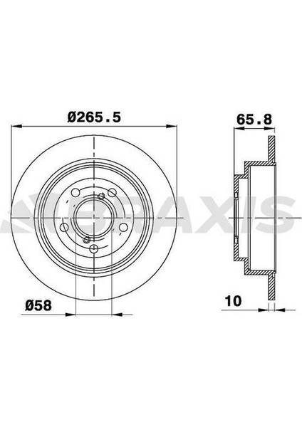 Fren Diski Arka Duz Impreza 98> Forester 98>10 Legacy 98> 266X5