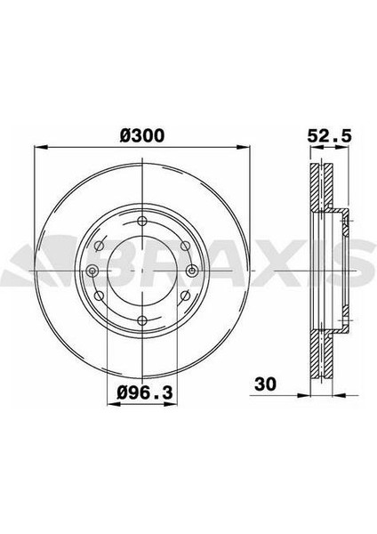 Fren Diski Ön Havalı Hyundaı H1 Starex 2008-> (300X6)