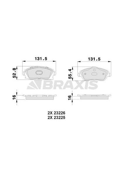 Ön Fren Balatası Combo C Corsa C 1.3 1.7 Cdtı 01=> Merıva 03=> Tıgra 04=>