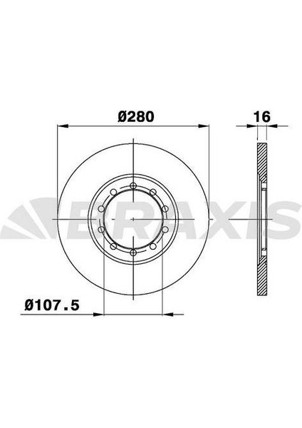Fren Diski Arka Transıt V347 2.2tdcı / 2.4tdcı / 3.2tdcı 06>14 A.ceker+Abslı