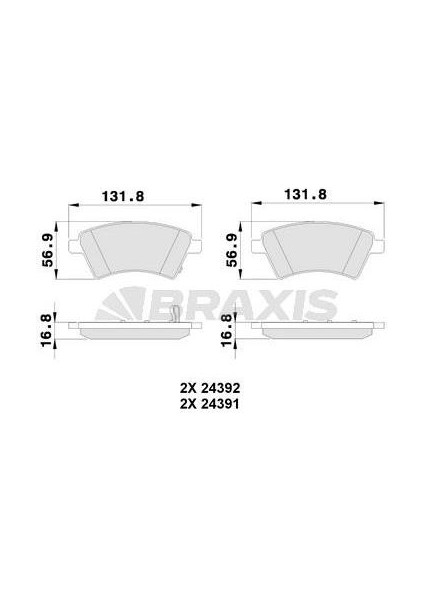 Ön Fren Balatası Kangoo Ym 2009 Sedıcı 1.6 16V 1.9d Mjet 06 / 06>sx4 1.5 1.6VVT 1.6VVT 1.9d 06 / 06>