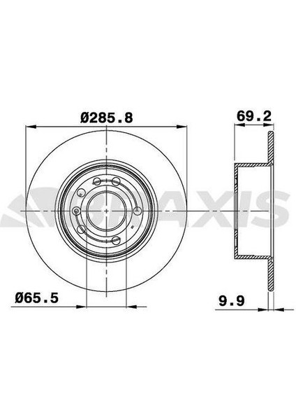 Arka Fren Diski (5 Bıjon) Vectra B 2.0ı 16V 2.5ı V6 95>