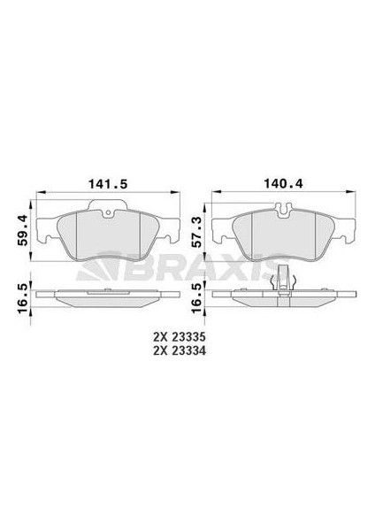 Fren Balatası Arka W203 04>07 S203 04>07 C209 06>09 A209 04>05 C219 04>10 C218 11>17 W211 03>08