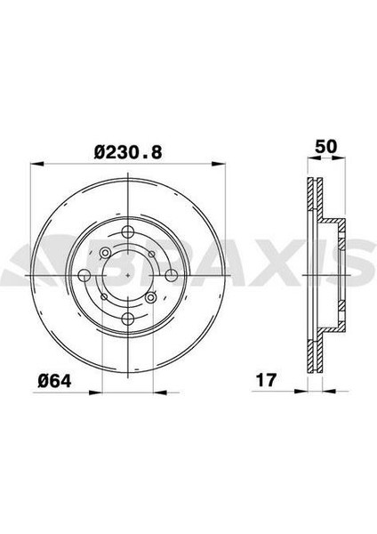 Fren Diski Ön Havalı Suzukı Alto 1994-2002 Suzukı Swıft 1989-2001 Justy 1.3 4WD 1995-2003 (231MM)