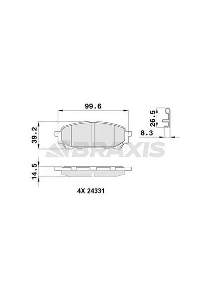 Arka Fren Balatası Impreza 00>07 Forester Sg 03>08