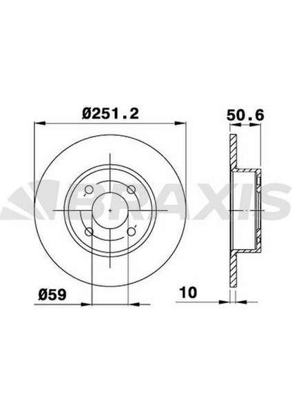 Fren Diski Arka Bravo Iı Lınea 1.4t Jet 1.6d 2.0d 06> Stılo Croma 1.6 / 1.9d (251.5MM)