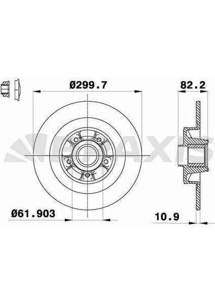 Fren Diski Arka Duz Vel Satıs (Bjo) 2.016V Turbo / 2.2dcı / 3.0dcı / 3.5 V6 06 / 02>