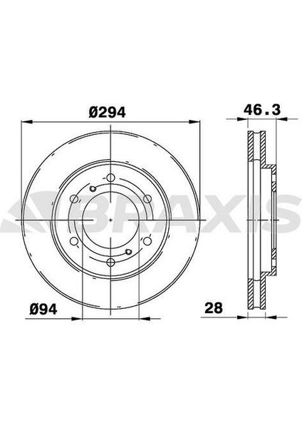 Fren Diski Ön Havalı Mıtsubıshı L200 2.5 D 4x4 06-12 Pajero 10-13 3.2 (294X6)