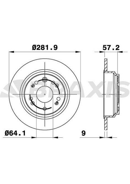 Fren Diski Arka Havalı Honda Accord 2.2 2.4 Ctdı 03-08 S2000 00-> (282X5)