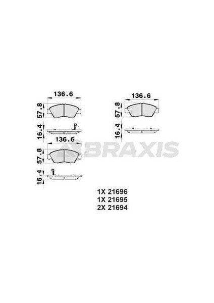 On Fren Balata Honda Cıvıc 1.6 1992 2000