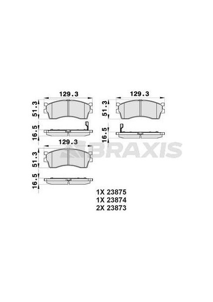 Ön Fren Balatası Carens 00 02 Clarus 97 01 Rıo 02 05 Shuma 97 04 Sephıa 97 04