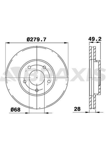 Fren Diski Ön Havalı Nıssan Prımera P12 03-10 X-Traıl 01-10 Maxıma 10-> (280X5)