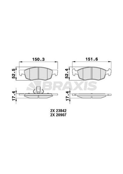 Ön Fren Balatası Fıat Doblo 01>06 Fıat Albea Palıo 96> Dacıa Logan 06>