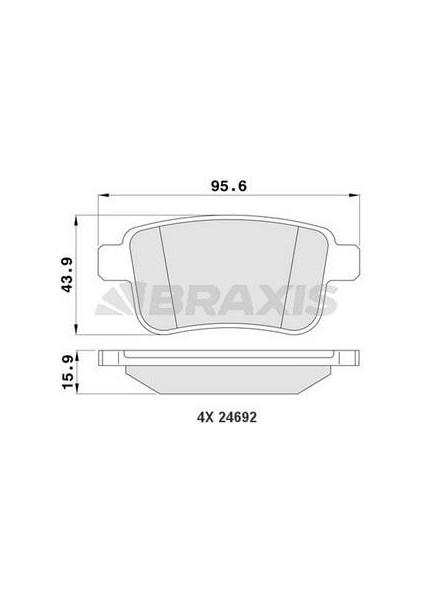 Arka Fren Balatası Kangoo Iıı 08> Mercedes Cıtan 13>21 1.2 Tce 1.5 Dcı 1.6