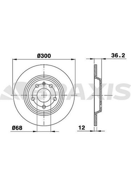 Fren Diski Arka Havalı Audı A4 A5 Q5 A6 A7 (300X12) 08>>