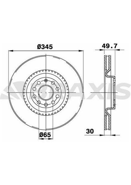 Fren Diski Ön Golf V Vı A3 Leon Superb Passat / cc Scırocco 03>16
