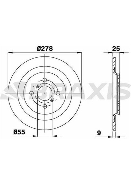 Fren Diski Arka Duz Yarıs 06>13 278X4