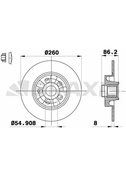 Fren Diski Arka ( Rulmanlı ) Megane Iıı 1.2 Tce / 1.4 Tce / 1.5 Dcı / 1.6 Dcı / 1.6 / 1.9 Dcı / 2.0 Dcı / 2.0 Cvt / 2.0 Tce