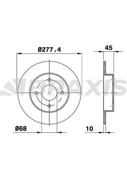 Fren Diski Arka Duz Nıssan Prımera (P11) 1.6 2.0 96-02 (278X4)