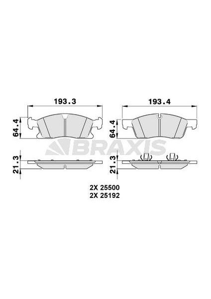 Fren Balatası On X166 12>15 W166 15>18 C292 15>19