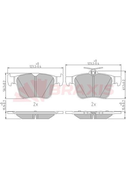 Arka Fren Balatası Golf Vıı A3 1.2 / 1.4tfsı 1.6 / 2.0tdı 12>